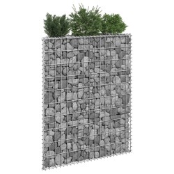 vidaXL Arriate de gaviones de trapecio acero galvanizado 80x20x100 cm