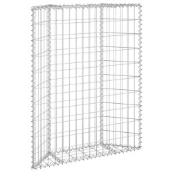 vidaXL Arriate de gaviones de trapecio acero galvanizado 80x20x100 cm