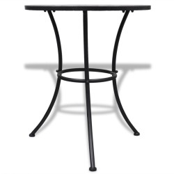 vidaXL Mesa de bistro terraza mosaico terracota y blanco 60 cm 