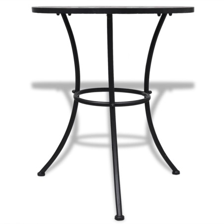 vidaXL Mesa de bistro terraza mosaico terracota y blanco 60 cm 