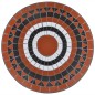 vidaXL Mesa de bistro terraza mosaico terracota y blanco 60 cm 