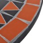 vidaXL Mesa de bistro terraza mosaico terracota y blanco 60 cm 