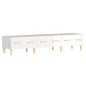 vidaXL Mueble de TV madera contrachapada blanco brillo 150x34,5x30 cm vidaXL Mueble de TV madera contrachapada blanco brillo 150x34,5x30 cm