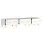 vidaXL Mueble de TV madera contrachapada blanco brillo 150x34,5x30 cm vidaXL Mueble de TV madera contrachapada blanco brillo 150x34,5x30 cm