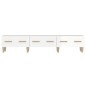 vidaXL Mueble de TV madera contrachapada blanco brillo 150x34,5x30 cm vidaXL Mueble de TV madera contrachapada blanco brillo 150x34,5x30 cm