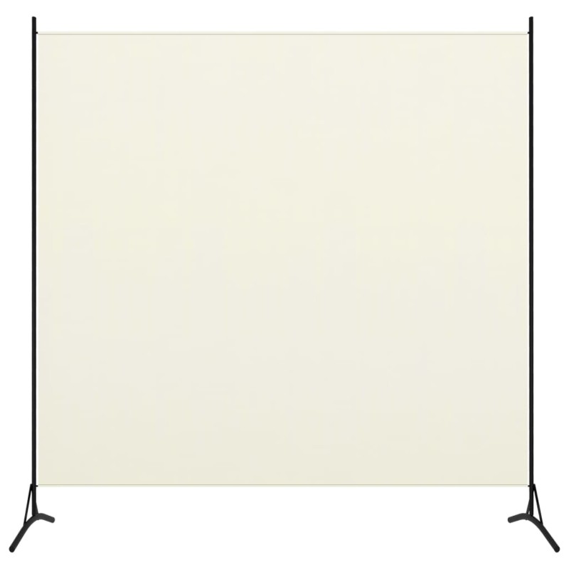 vidaXL Biombo divisor de 1 panel blanco crema175x180 cm vidaXL Biombo divisor de 1 panel blanco crema175x180 cm