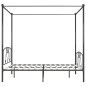 vidaXL Estructura de cama con dosel metal gris 200x200 cm 