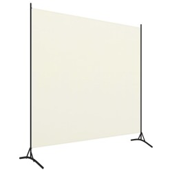 vidaXL Biombo divisor de 1 panel blanco crema175x180 cm