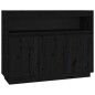 vidaXL Aparador de madera maciza de pino negro 104,5x34x80 cm vidaXL Aparador de madera maciza de pino negro 104,5x34x80 cm