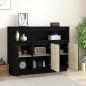 vidaXL Aparador de madera maciza de pino negro 104,5x34x80 cm vidaXL Aparador de madera maciza de pino negro 104,5x34x80 cm