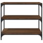vidaXL Estantería contrachapada y acero roble marrón 80x33x70,5 cm vidaXL Estantería contrachapada y acero roble marrón 80x33x70,5 cm