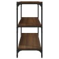 vidaXL Estantería contrachapada y acero roble marrón 80x33x70,5 cm vidaXL Estantería contrachapada y acero roble marrón 80x33x70,5 cm