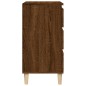 vidaXL Mesita de noche madera contrachapada roble marrón 40x35x70 cm vidaXL Mesita de noche madera contrachapada roble marrón 40x35x70 cm