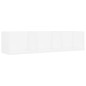 vidaXL Estante de pared para CD madera contrachapada blanco 75x18x18cm