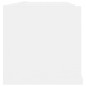 vidaXL Estante de pared para CD madera contrachapada blanco 75x18x18cm