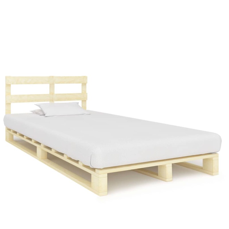 vidaXL Estructura de cama de palés madera maciza de pino 120x200 cm vidaXL Estructura de cama de palés madera maciza de pino 120x200 cm