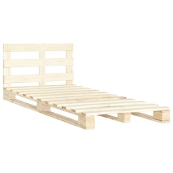 vidaXL Estructura de cama de palés madera maciza de pino 120x200 cm