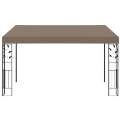 vidaXL Cenador con montaje en la pared gris taupe 4x3x2,5 m
