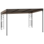 vidaXL Cenador con montaje en la pared gris taupe 4x3x2,5 m vidaXL Cenador con montaje en la pared gris taupe 4x3x2,5 m