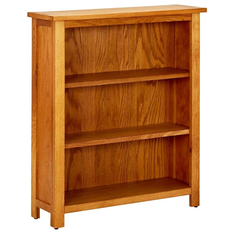 vidaX Estantería de 3 niveles de madera maciza de roble 70x22,5x82 cm vidaX Estantería de 3 niveles de madera maciza de roble 70x22,5x82 cm
