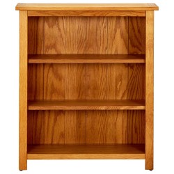 vidaX Estantería de 3 niveles de madera maciza de roble 70x22,5x82 cm