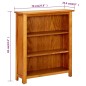 vidaX Estantería de 3 niveles de madera maciza de roble 70x22,5x82 cm vidaX Estantería de 3 niveles de madera maciza de roble 70x22,5x82 cm