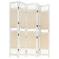 vidaXL Biombo divisor de 5 paneles de tela color crema 175x165 cm
