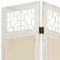 vidaXL Biombo divisor de 5 paneles de tela color crema 175x165 cm