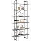 vidaXL Estantería madera contrachapada gris Sonoma 100x30x210 cm vidaXL Estantería madera contrachapada gris Sonoma 100x30x210 cm