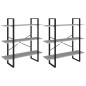 vidaXL Estantería madera contrachapada gris Sonoma 100x30x210 cm vidaXL Estantería madera contrachapada gris Sonoma 100x30x210 cm
