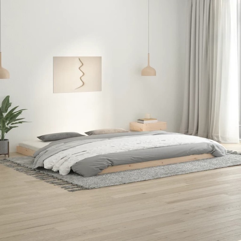 vidaXL Estructura de cama de madera maciza de pino 200x200 cm vidaXL Estructura de cama de madera maciza de pino 200x200 cm