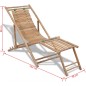 vidaXL Silla de jardín con reposapiés de bambú vidaXL Silla de jardín con reposapiés de bambú