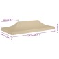 vidaXL Techo de carpa para celebraciones beige 6x3 m 270 g/m² vidaXL Techo de carpa para celebraciones beige 6x3 m 270 g/m²