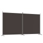 vidaXL Biombo divisor de 2 paneles de tela marrón 348x180 cm vidaXL Biombo divisor de 2 paneles de tela marrón 348x180 cm