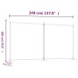 vidaXL Biombo divisor de 2 paneles de tela marrón 348x180 cm vidaXL Biombo divisor de 2 paneles de tela marrón 348x180 cm