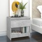 vidaXL Mesita de noche madera ingeniería gris hormigón 40x30x39 cm vidaXL Mesita de noche madera ingeniería gris hormigón 40x30x39 cm