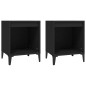 vidaXL Mesitas de noche 2 unidades negro 40x35x50 cm vidaXL Mesitas de noche 2 unidades negro 40x35x50 cm