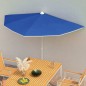 vidaXL Sombrilla de jardín semicircular con palo 300x150 cm azul azure vidaXL Sombrilla de jardín semicircular con palo 300x150 cm azul azure