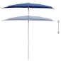 vidaXL Sombrilla de jardín semicircular con palo 300x150 cm azul azure vidaXL Sombrilla de jardín semicircular con palo 300x150 cm azul azure