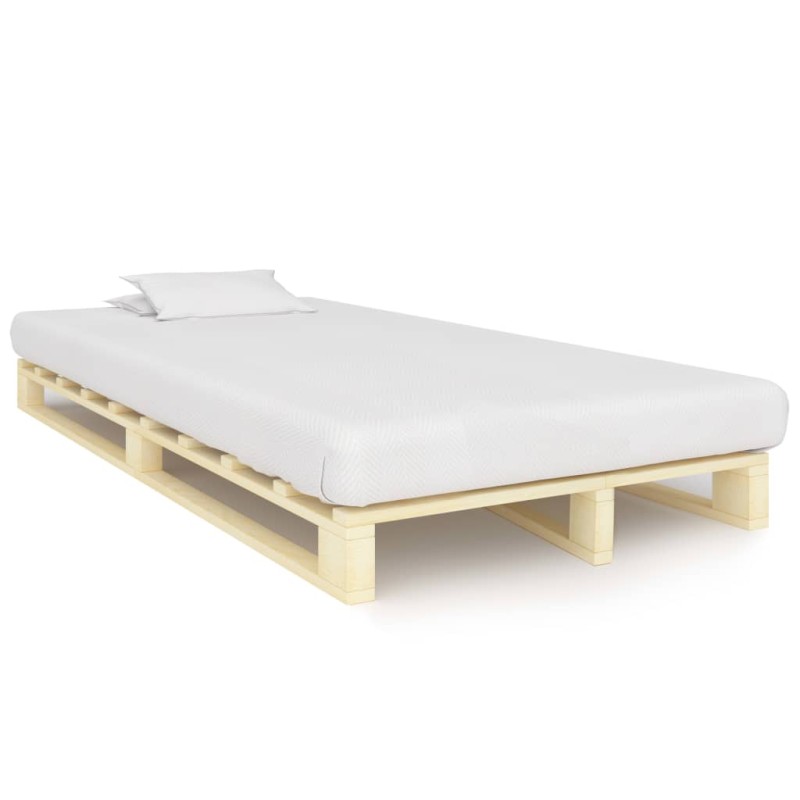 vidaXL Estructura de cama de palés madera maciza de pino 120x200 cm vidaXL Estructura de cama de palés madera maciza de pino 120x200 cm