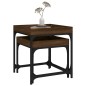 vidaXL Mesitas auxiliares 2 uds madera contrachapada marrón roble vidaXL Mesitas auxiliares 2 uds madera contrachapada marrón roble