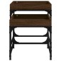 vidaXL Mesitas auxiliares 2 uds madera contrachapada marrón roble vidaXL Mesitas auxiliares 2 uds madera contrachapada marrón roble