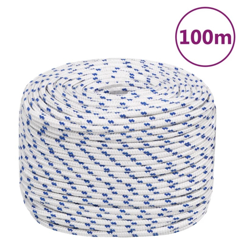 vidaXL Cuerda de barco polipropileno blanco 10 mm 100 m vidaXL Cuerda de barco polipropileno blanco 10 mm 100 m