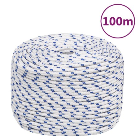 vidaXL Cuerda de barco polipropileno blanco 10 mm 100 m