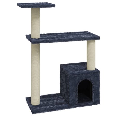 vidaXL Rascador para gatos con postes de sisal gris oscuro 70 cm