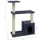 vidaXL Rascador para gatos con postes de sisal gris oscuro 70 cm vidaXL Rascador para gatos con postes de sisal gris oscuro 70 cm