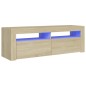 vidaXL Mueble de TV con luces LED roble Sonoma 120x35x40 cm vidaXL Mueble de TV con luces LED roble Sonoma 120x35x40 cm