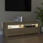 vidaXL Mueble de TV con luces LED roble Sonoma 120x35x40 cm vidaXL Mueble de TV con luces LED roble Sonoma 120x35x40 cm