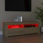 vidaXL Mueble de TV con luces LED roble Sonoma 120x35x40 cm vidaXL Mueble de TV con luces LED roble Sonoma 120x35x40 cm