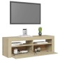 vidaXL Mueble de TV con luces LED roble Sonoma 120x35x40 cm vidaXL Mueble de TV con luces LED roble Sonoma 120x35x40 cm